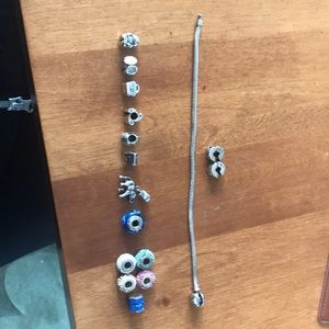 Pandora bracelet and charms